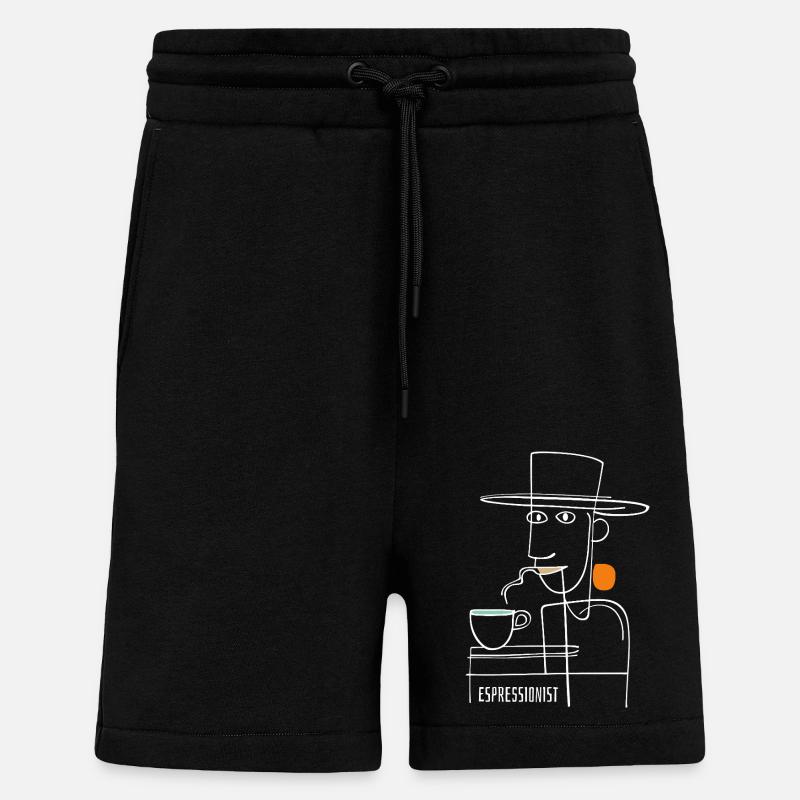 Espressionist - Espresso - Boisson au café - Short bio décontracté fabriqué en UE - SOLID BLACK