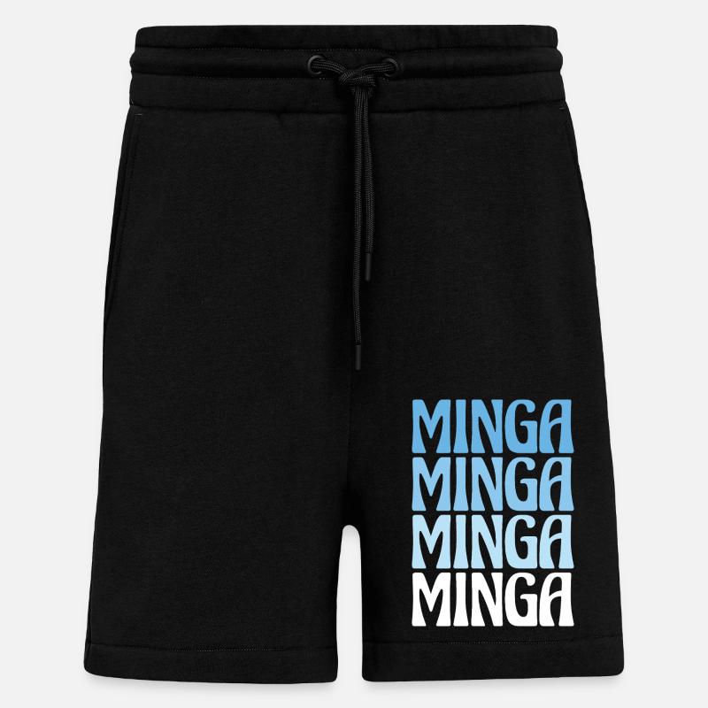 Minga München Dialekt Geschenk - Shorts - made by SPREAD - SOLID BLACK
