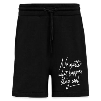 Cooler Spruch Coole Sprüche cool bleiben Coolness - Shorts - made by SPREAD - SOLID BLACK - Vorne