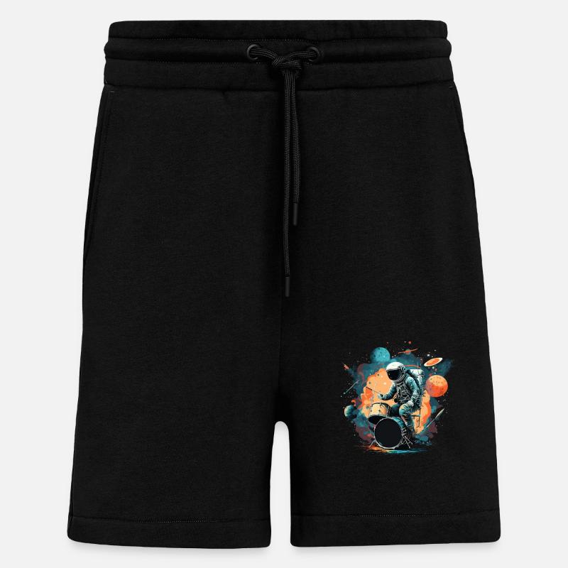 Space Drummer - Shorts - made by SPREAD - SOLID BLACK