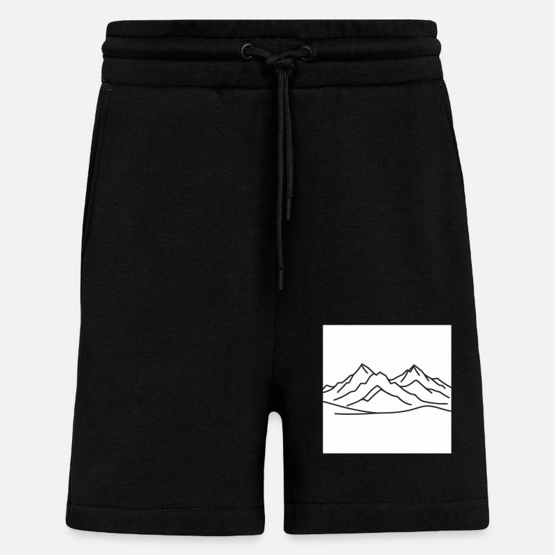 Minimalist Mountain - Shorts - made by SPREAD - SOLID BLACK