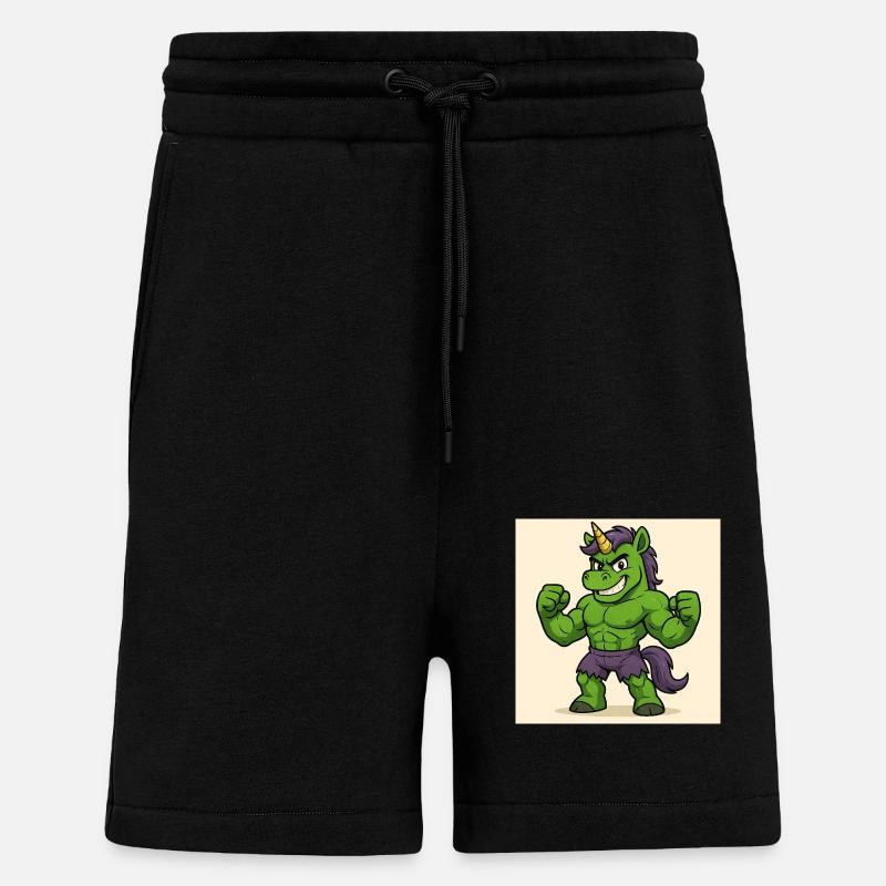 Hulkunicorn - Shorts - made by SPREAD - SOLID BLACK