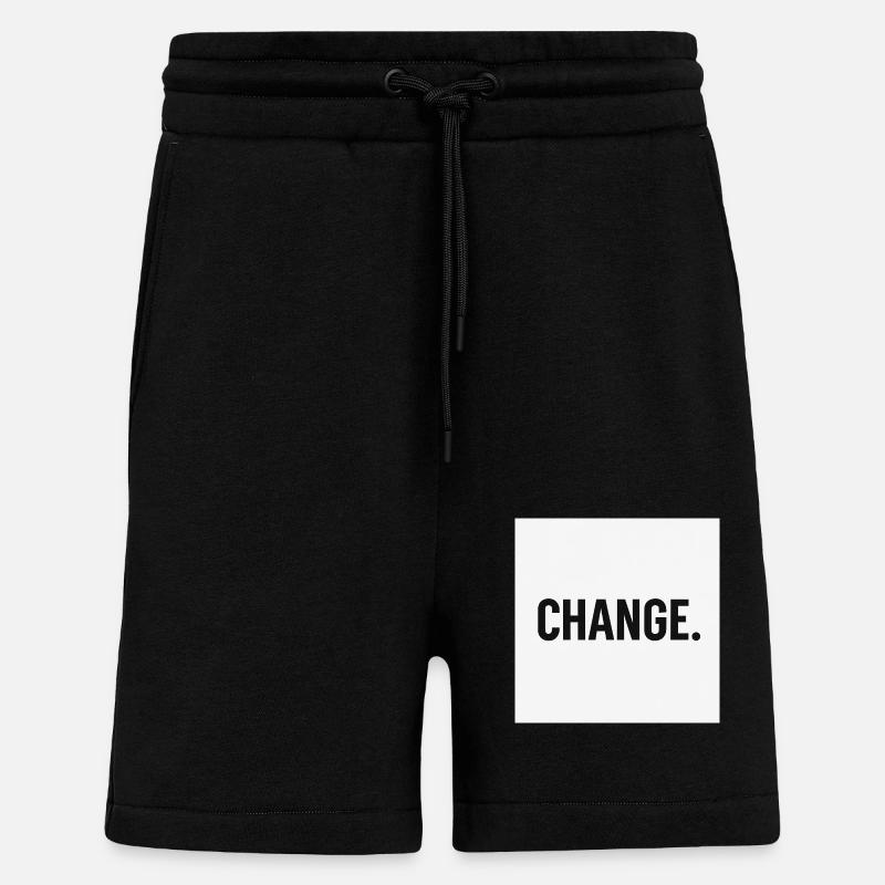 Changement - Déclaration minimale audacieuse - Short bio décontracté fabriqué en UE - SOLID BLACK
