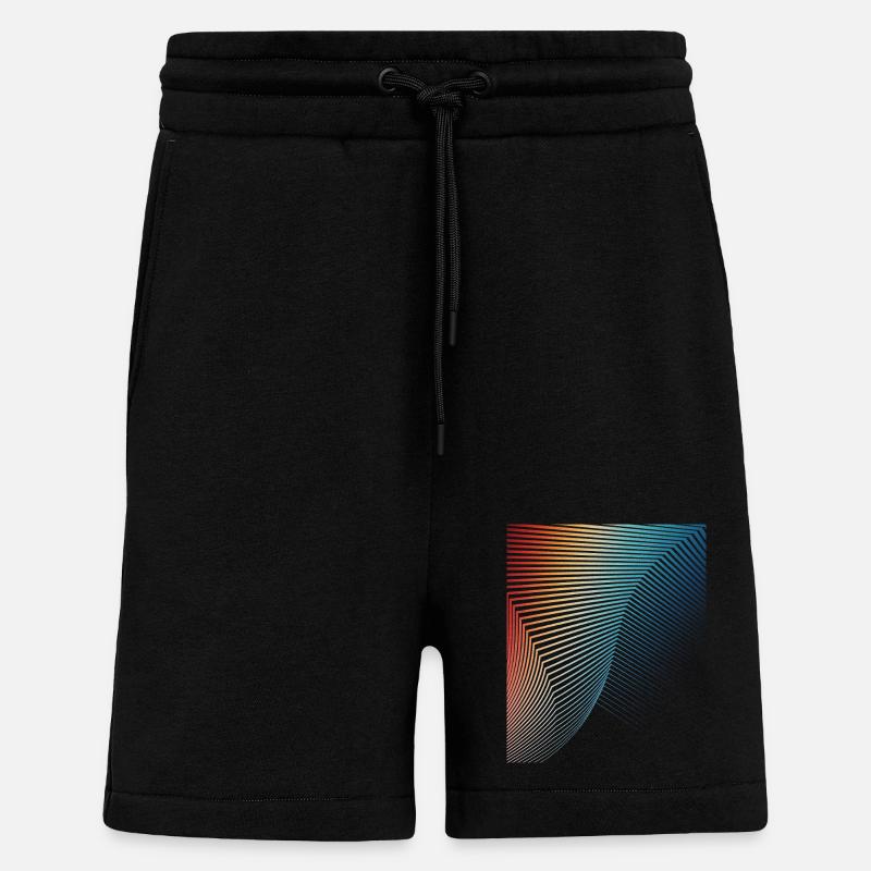 abstract geometric pattern spiral wave - Shorts - made by SPREAD - SOLID BLACK