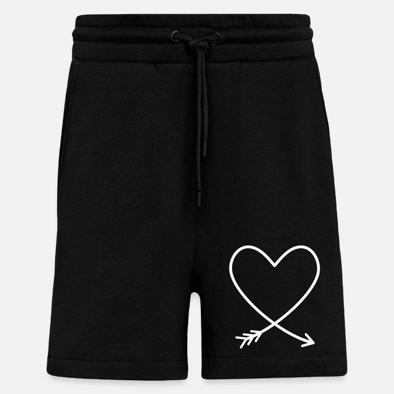 Herz Pfeil Liebe Freundschaft Geschenkidee - Shorts - made by SPREAD - SOLID BLACK