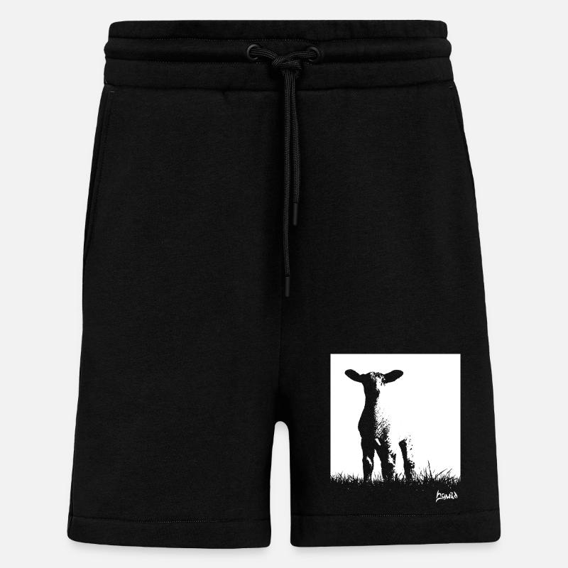 Ostfriesland-Kollektion: Deich-Lämmchen - Shorts - made by SPREAD - SOLID BLACK