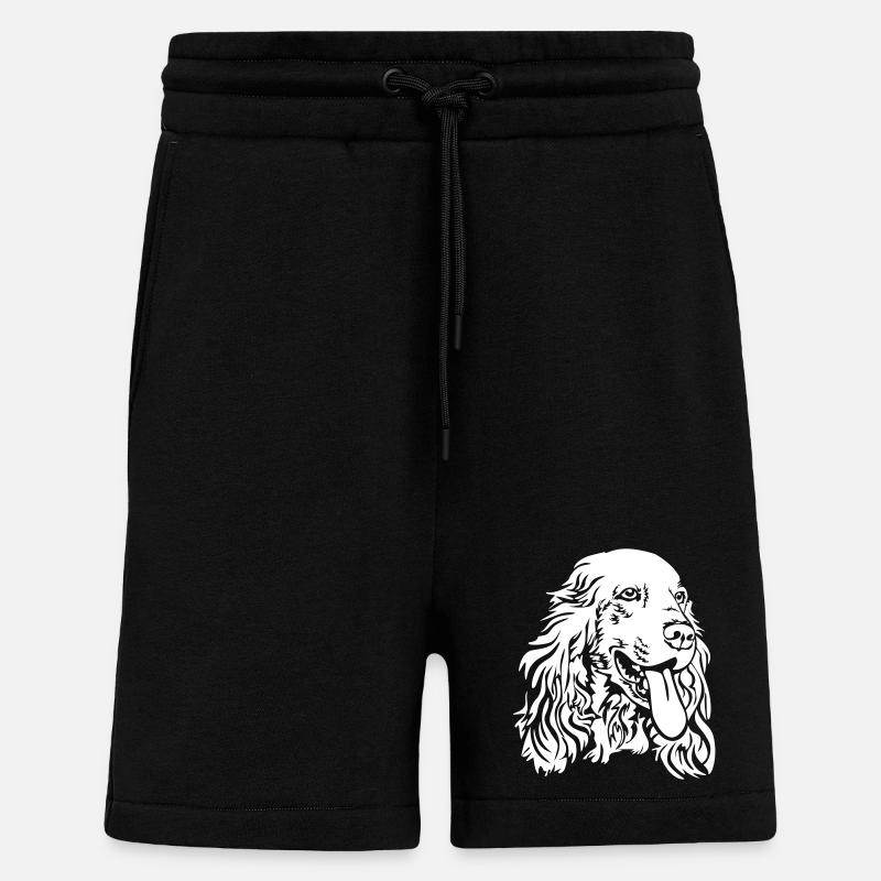 Cocker Spaniel Kopf "Black Edition" - Shorts - made by SPREAD - SOLID BLACK