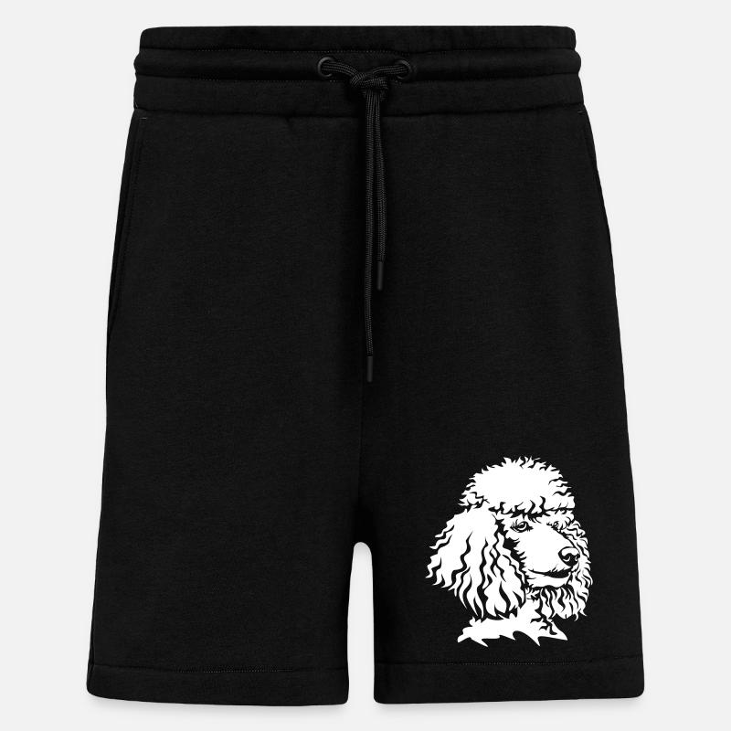 Poodle head "Black Edition" - Shorts - made by SPREAD - SOLID BLACK
