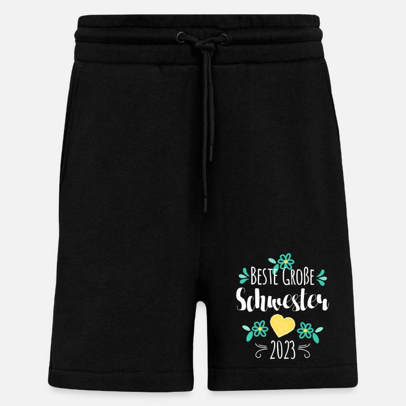 Beste Große Schwester 2023 - Shorts - made by SPREAD - SOLID BLACK