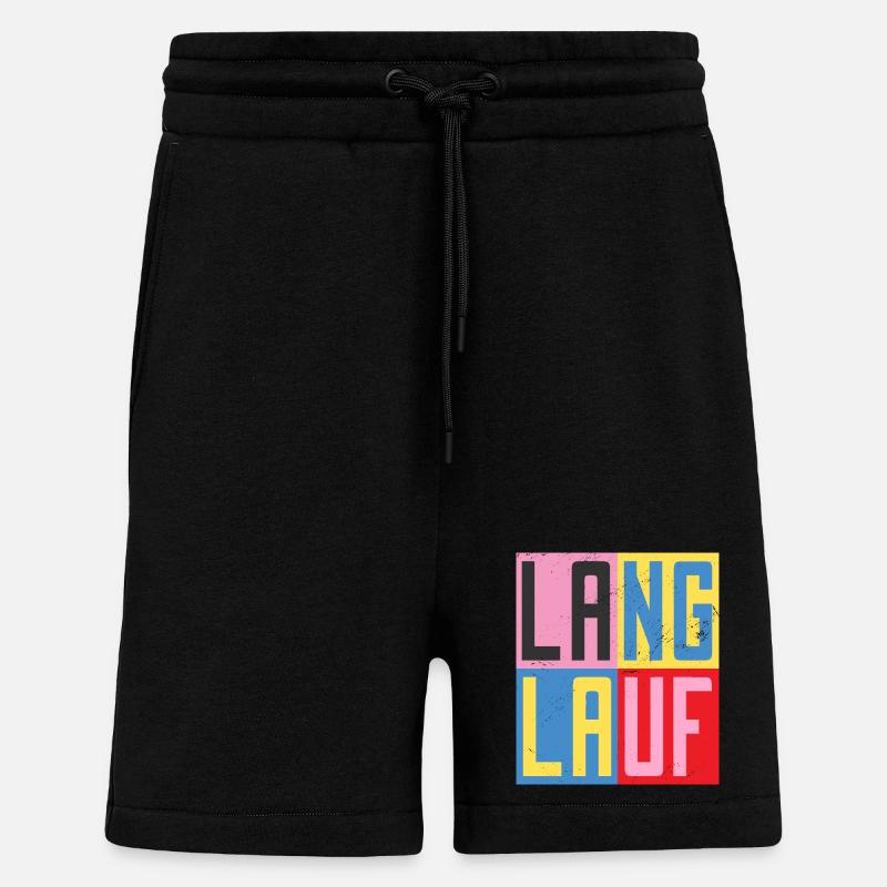 Conception à travers le pays - Short bio décontracté fabriqué en UE - SOLID BLACK