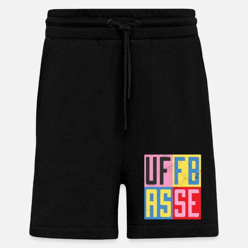 Conception Uffbasse - Short bio décontracté fabriqué en UE - SOLID BLACK