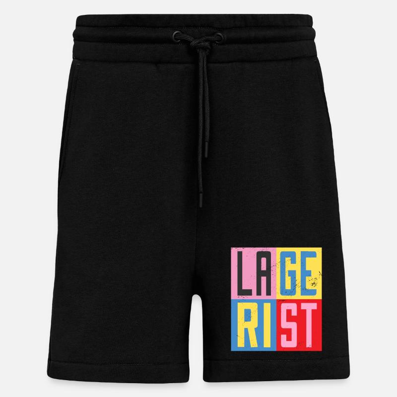 Conception d’entrepôt - Short bio décontracté fabriqué en UE - SOLID BLACK