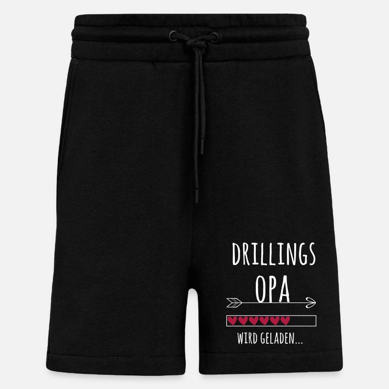 werdender Opa Drillinge Schwangerschaft Geschenk - Shorts - made by SPREAD - SOLID BLACK