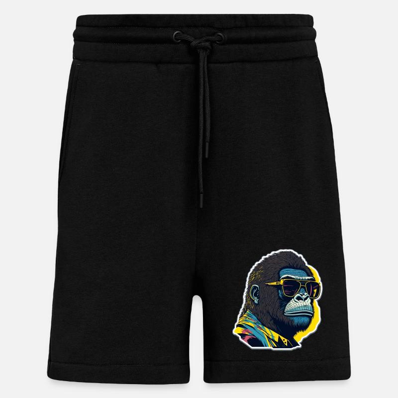 Gorilla mit Sonnebrille - Shorts - made by SPREAD - SOLID BLACK