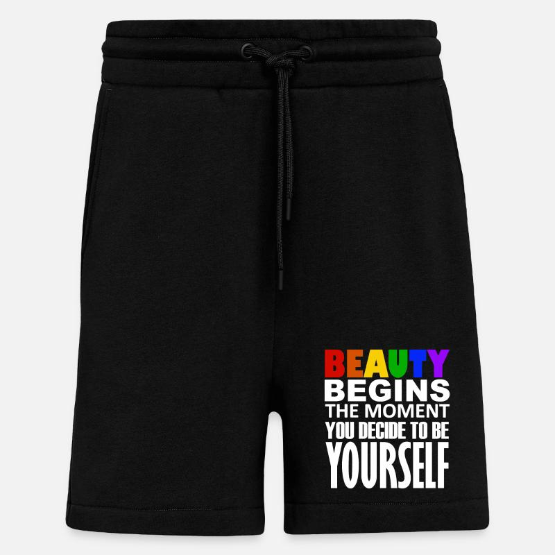 LGBTQIA+ - Short bio décontracté fabriqué en UE - SOLID BLACK