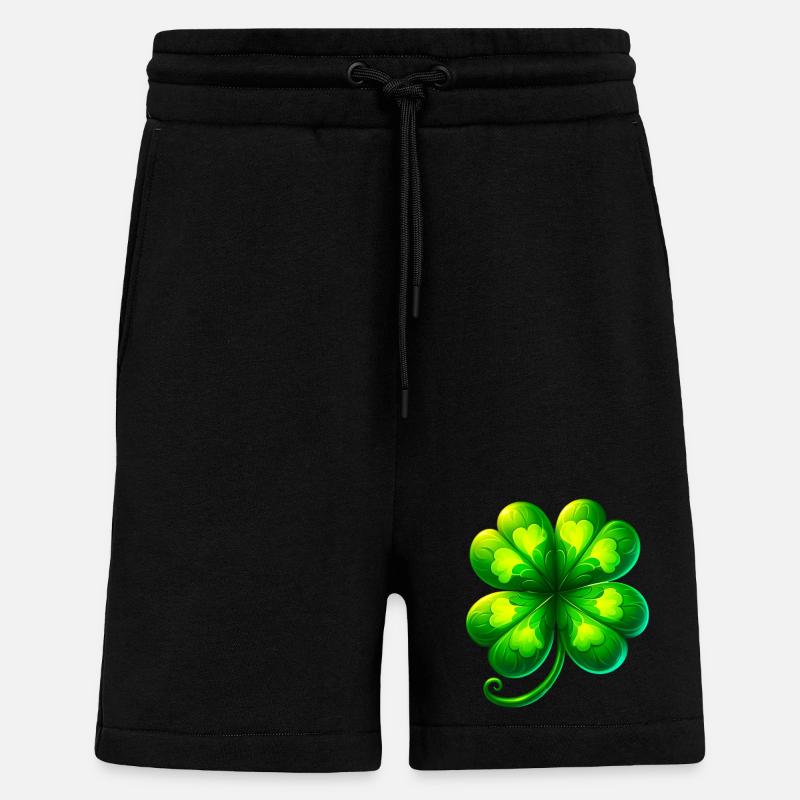 Four-leaf clover - Shorts - made by SPREAD - SOLID BLACK