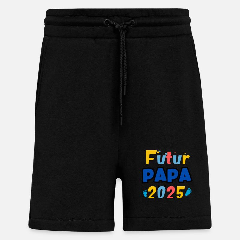 Future Dad 2025 Rainbow - Shorts - made by SPREAD - SOLID BLACK