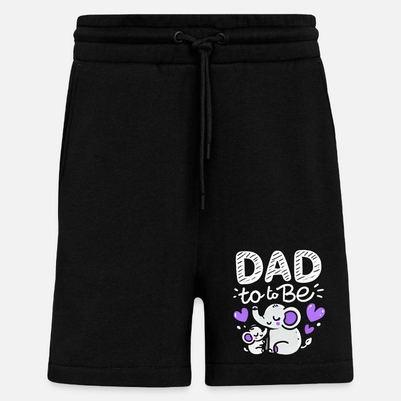 Vater wird Elefant Baby Enthüllung, Väter - Shorts - made by SPREAD - SOLID BLACK