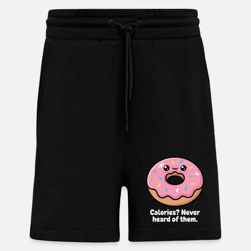 Giggling Donut Meme Saying - Shorts - made by SPREAD - SOLID BLACK