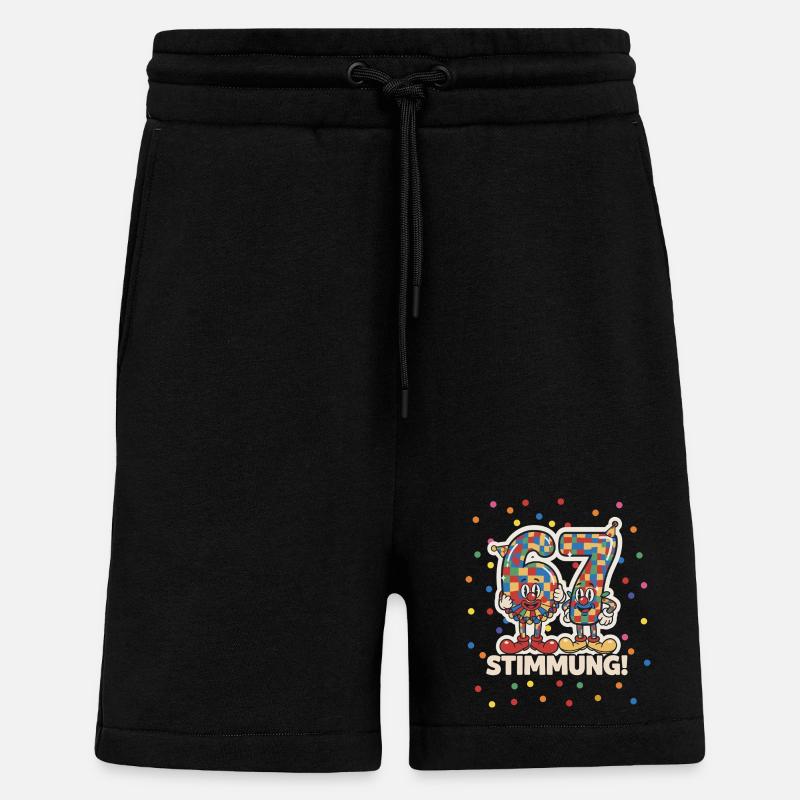 67 Meme Kostüm – Karneval lustig Geschenk - Shorts - made by SPREAD - SOLID BLACK