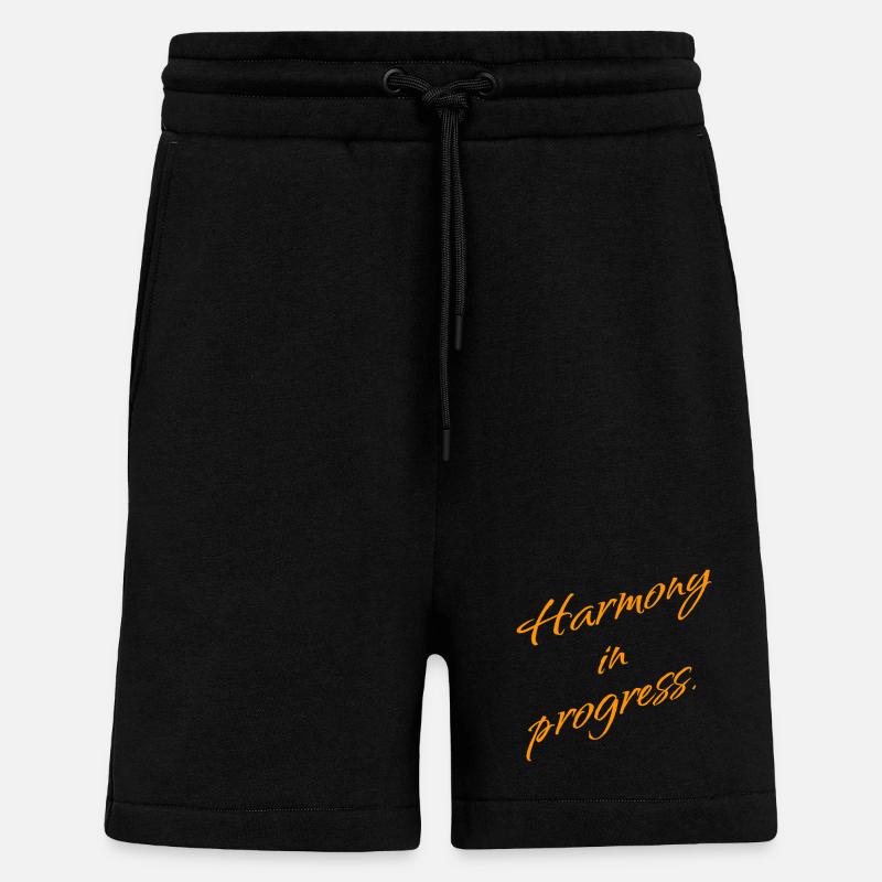 Harmony in Progress – Balance & Mindset - Short bio décontracté fabriqué en UE - SOLID BLACK