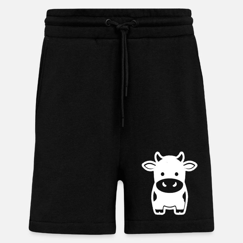 Kuh Stehend Comic Milchkuh Icon - Shorts - made by SPREAD - SOLID BLACK