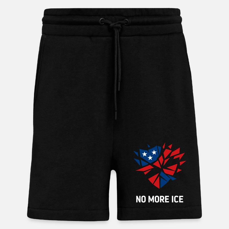 Stoppt die Abschiebung Protest Herz - Shorts - made by SPREAD - SOLID BLACK