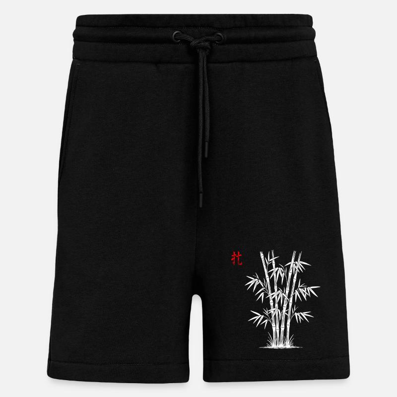 Bambus Asiatisch - Shorts - made by SPREAD - SOLID BLACK