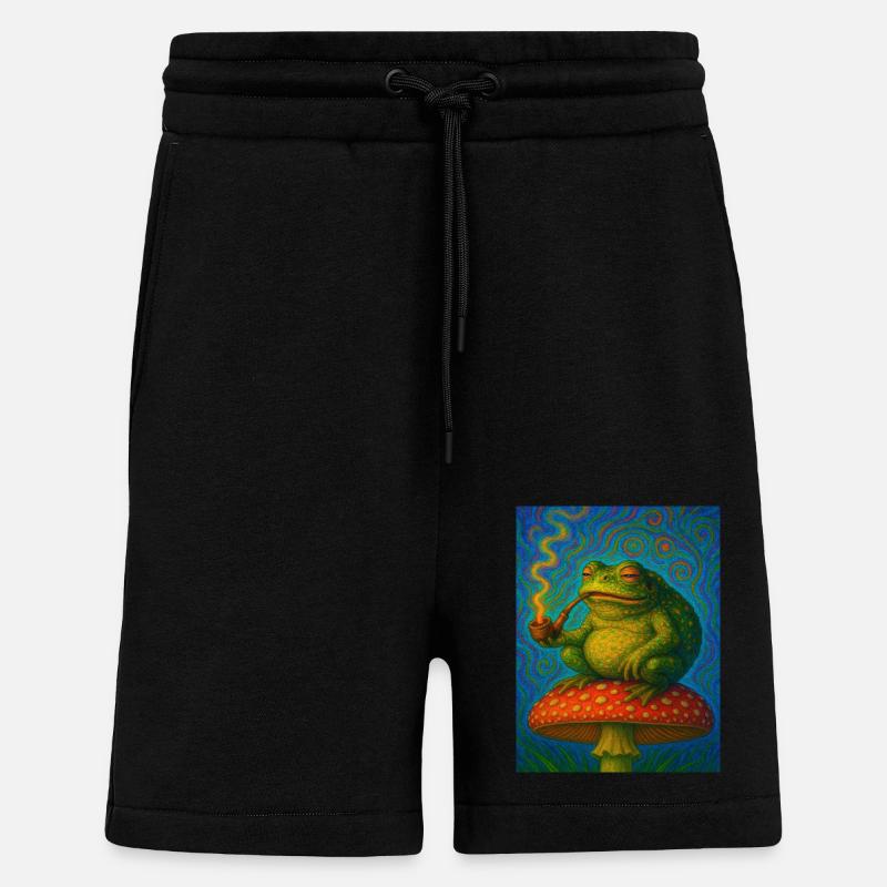 Smoking Toad - Shorts - made by SPREAD - SOLID BLACK