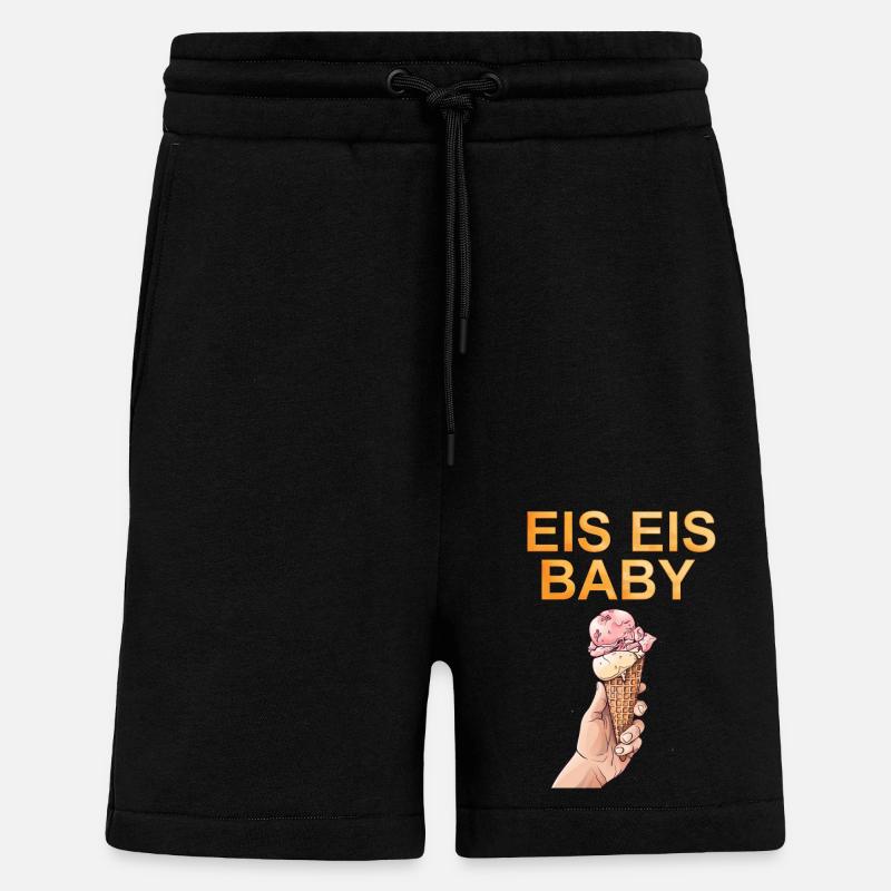 Crème glacée Bébé - Short bio décontracté fabriqué en UE - SOLID BLACK