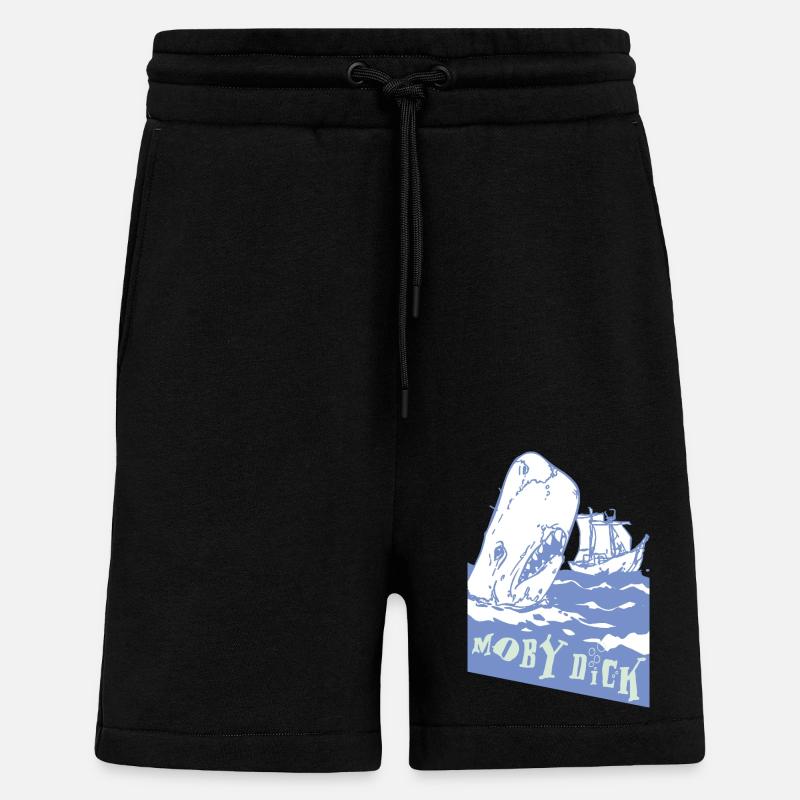 Moby Dick - Short bio décontracté fabriqué en UE - SOLID BLACK