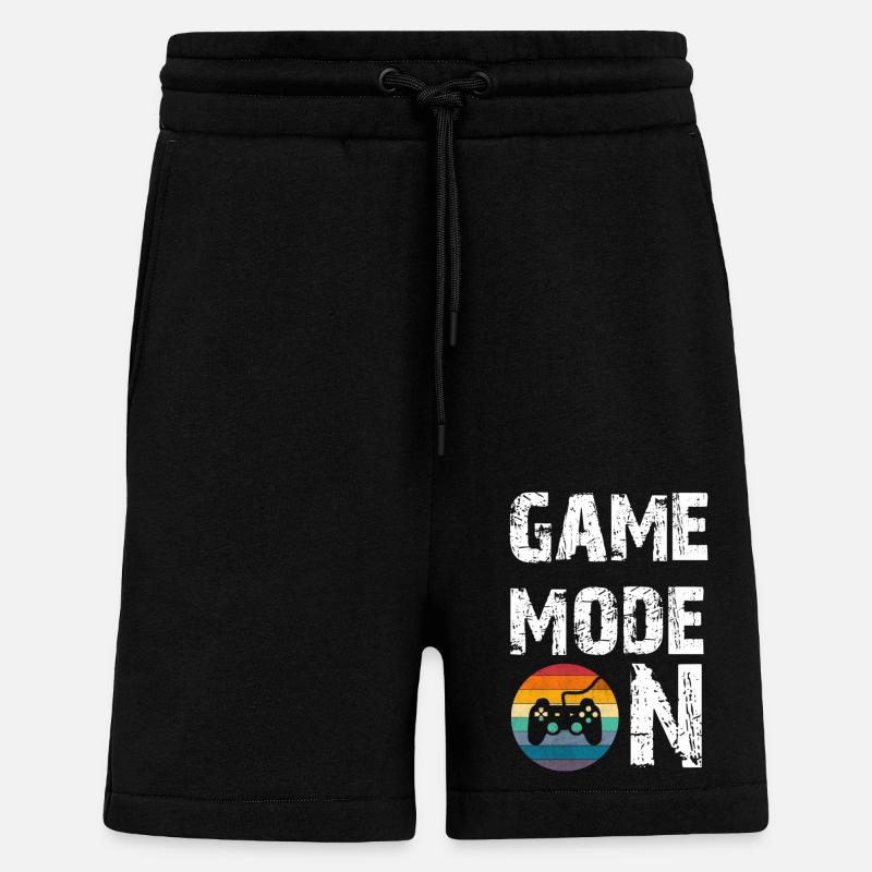 Mode jeu activé - Short bio décontracté fabriqué en UE - SOLID BLACK