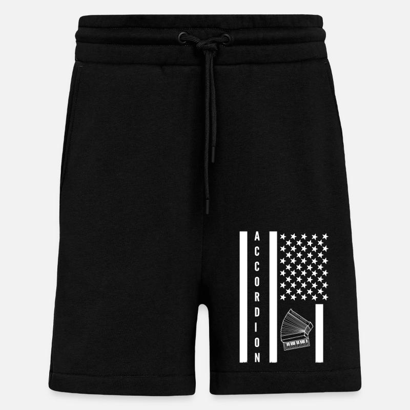 Accordéon - Short bio décontracté fabriqué en UE - SOLID BLACK