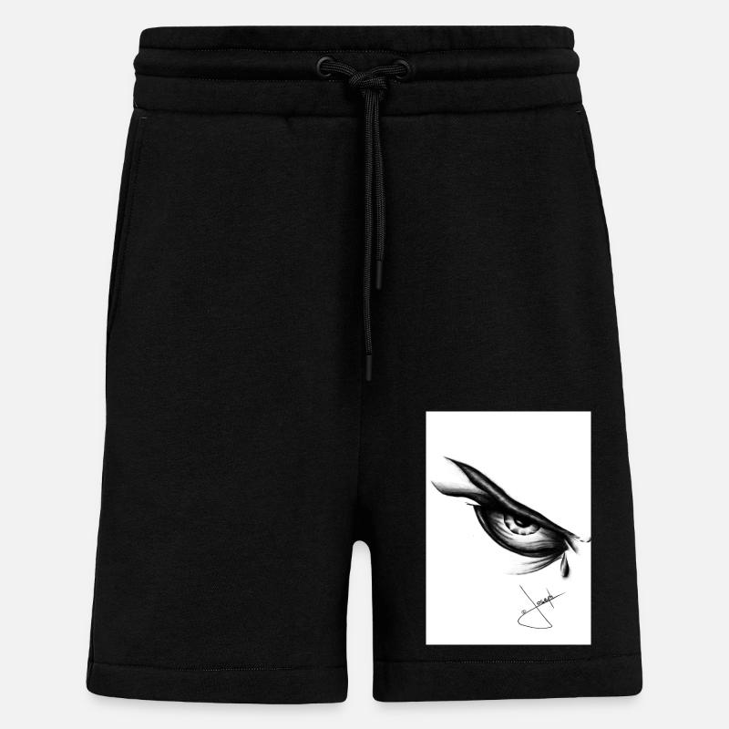Yeux anges - Short bio décontracté fabriqué en UE - SOLID BLACK