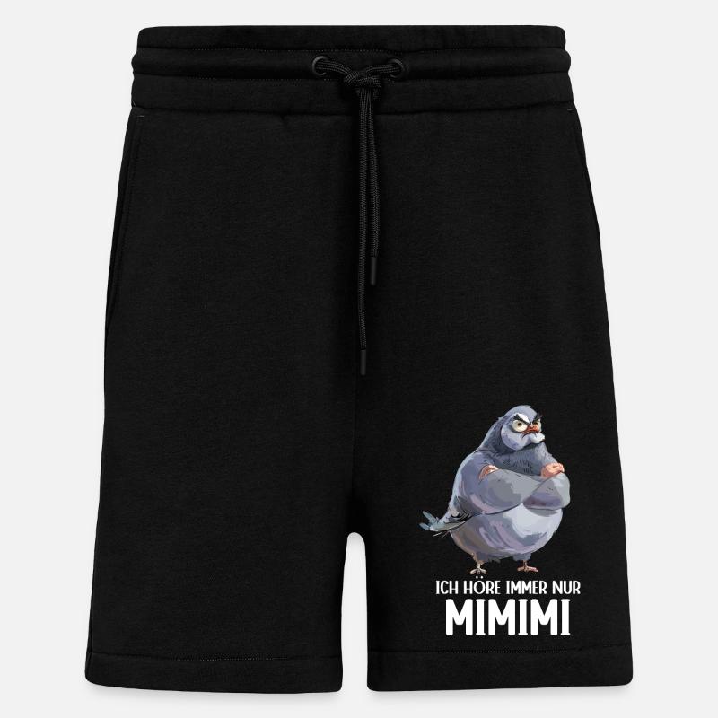 Taube Täubchen Vogel Taubenzüchter Mimimi - Shorts - made by SPREAD - SOLID BLACK