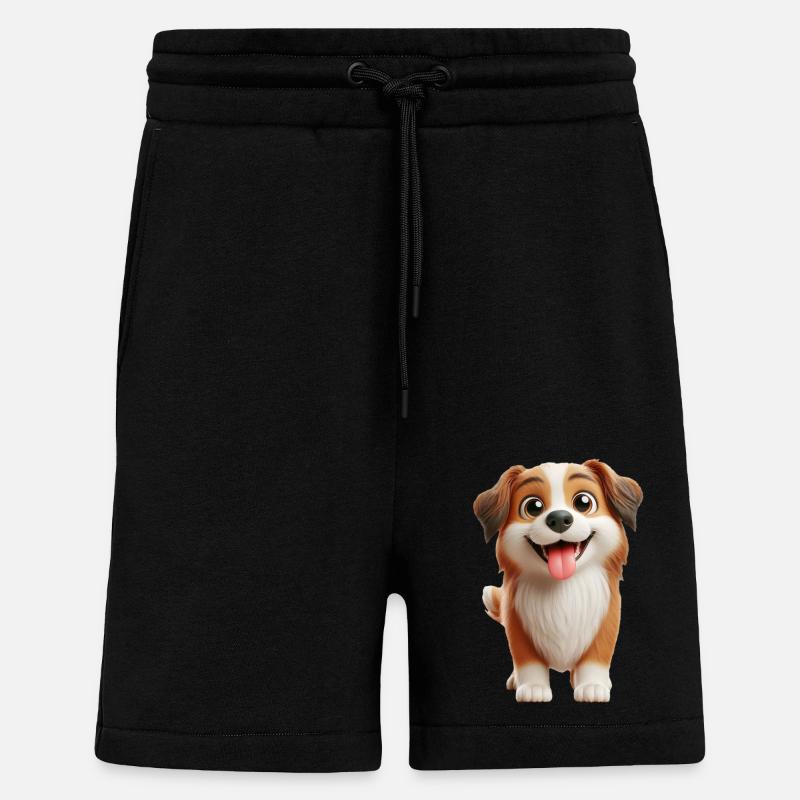 Chien 2 - Short bio décontracté fabriqué en UE - SOLID BLACK