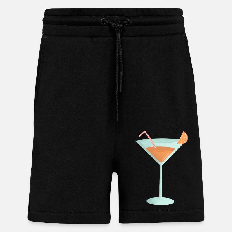 Cocktail à l’orange - Short bio décontracté fabriqué en UE - SOLID BLACK