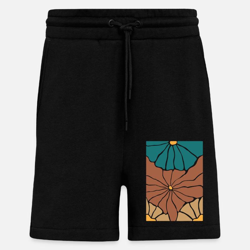 Boho Flora Blumen - Shorts - made by SPREAD - SOLID BLACK