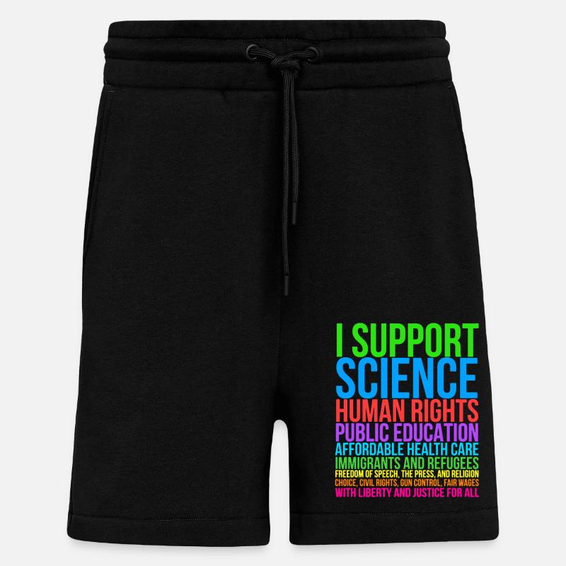 I Support Science - Shorts - made by SPREAD - SOLID BLACK