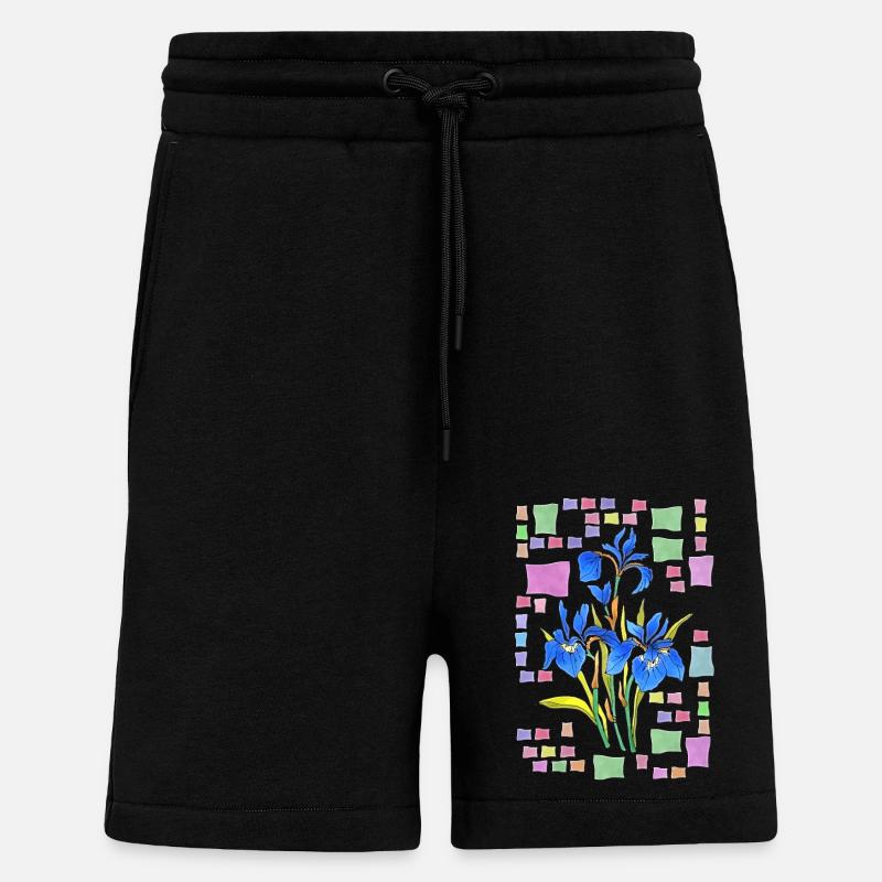 Fleur - Short bio décontracté fabriqué en UE - SOLID BLACK