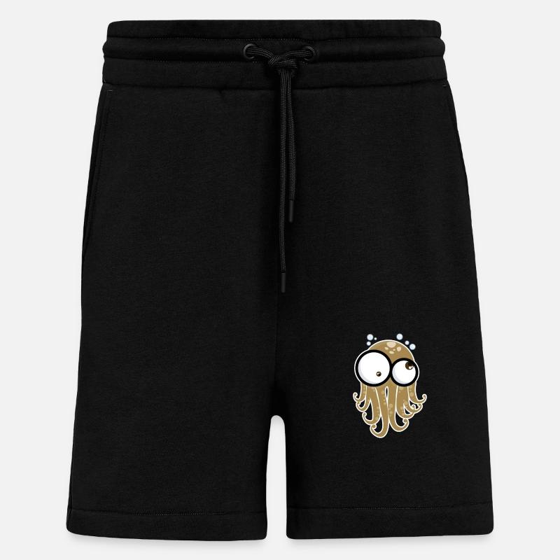 Octopus Gloo-Gloo - Shorts - made by SPREAD - SOLID BLACK
