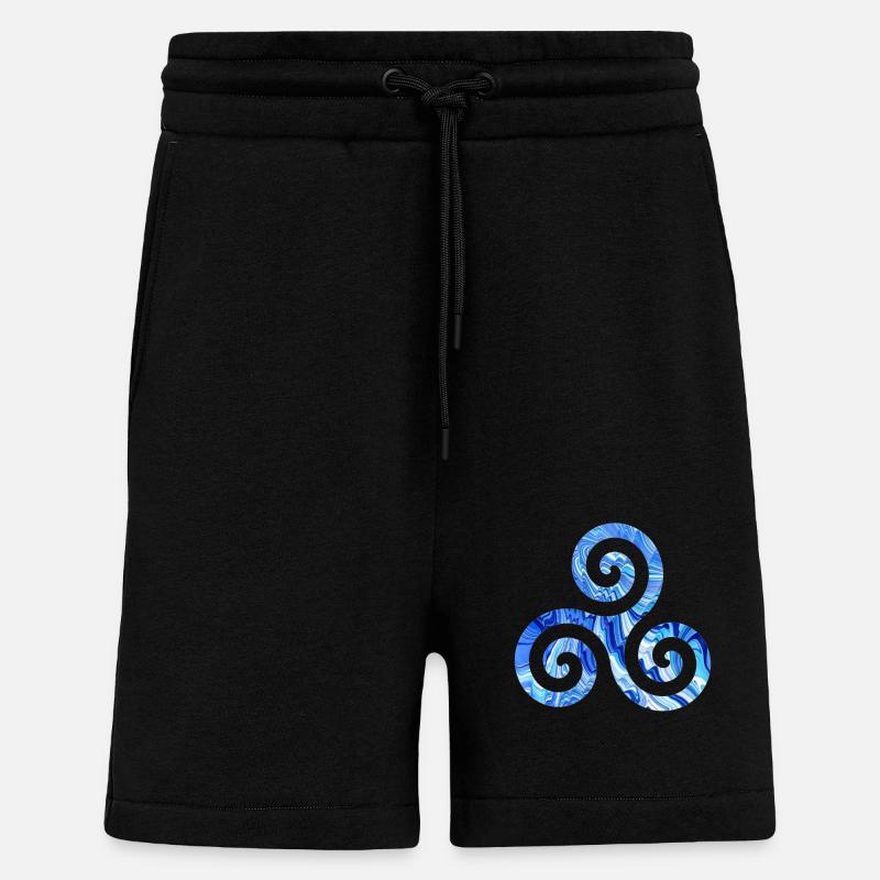 Simbolo celtico 1 e 80 - Pantaloncini ecologici casual Made in UE - SOLID BLACK