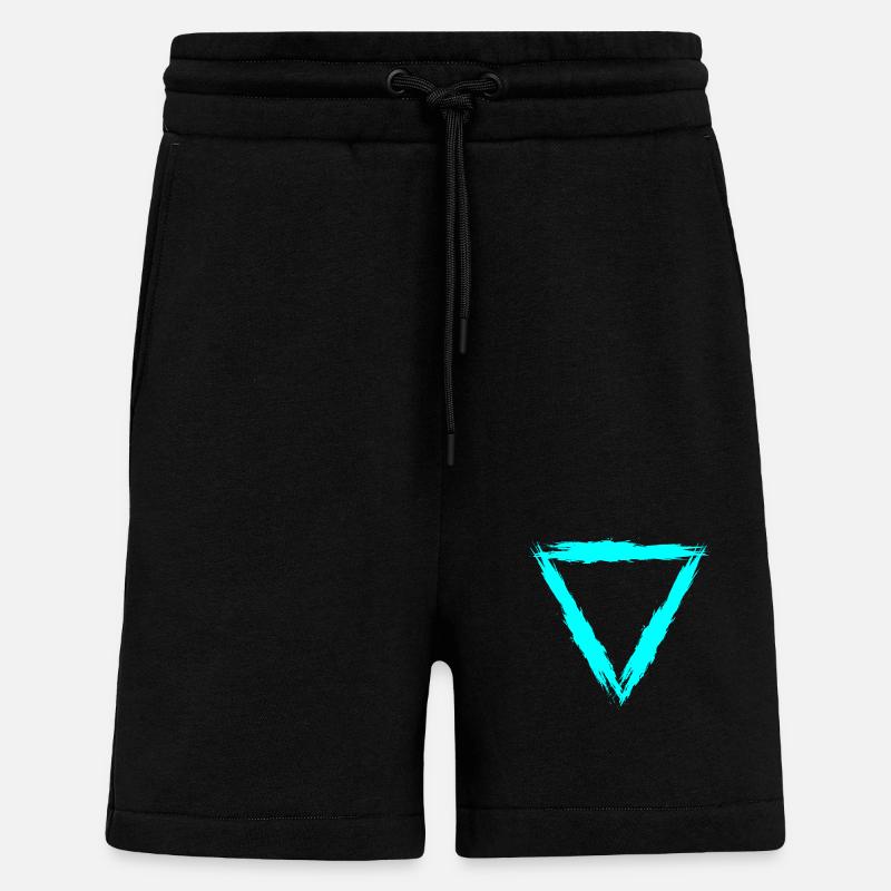 Élément symbole eau - Short bio décontracté fabriqué en UE - SOLID BLACK