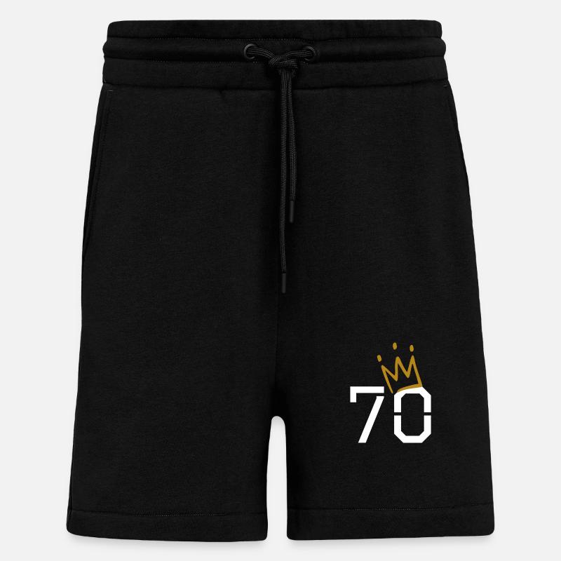 70e anniversaire - Short bio décontracté fabriqué en UE - SOLID BLACK