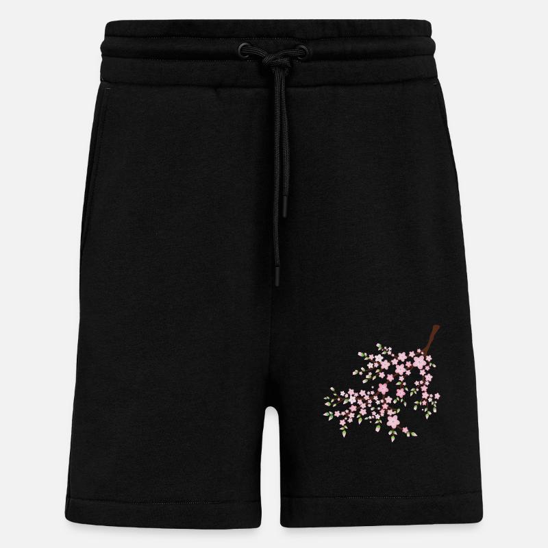 Rosa Blüte - Shorts - made by SPREAD - SOLID BLACK