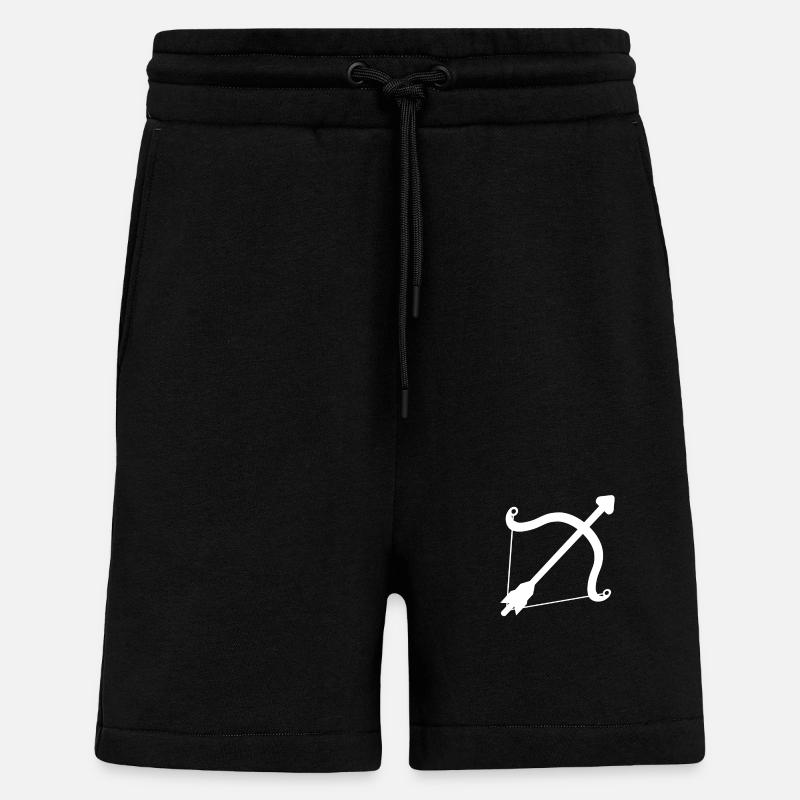 arc et des flèches - Short bio décontracté fabriqué en UE - SOLID BLACK