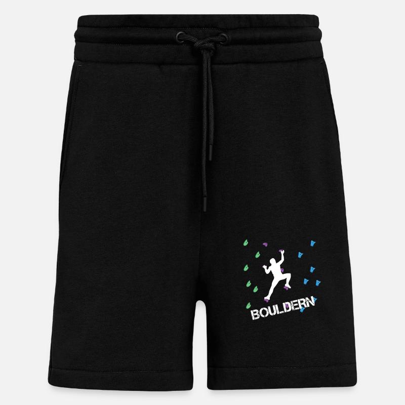 Bouldering Climbing Climbers - Shorts - made by SPREAD - SOLID BLACK