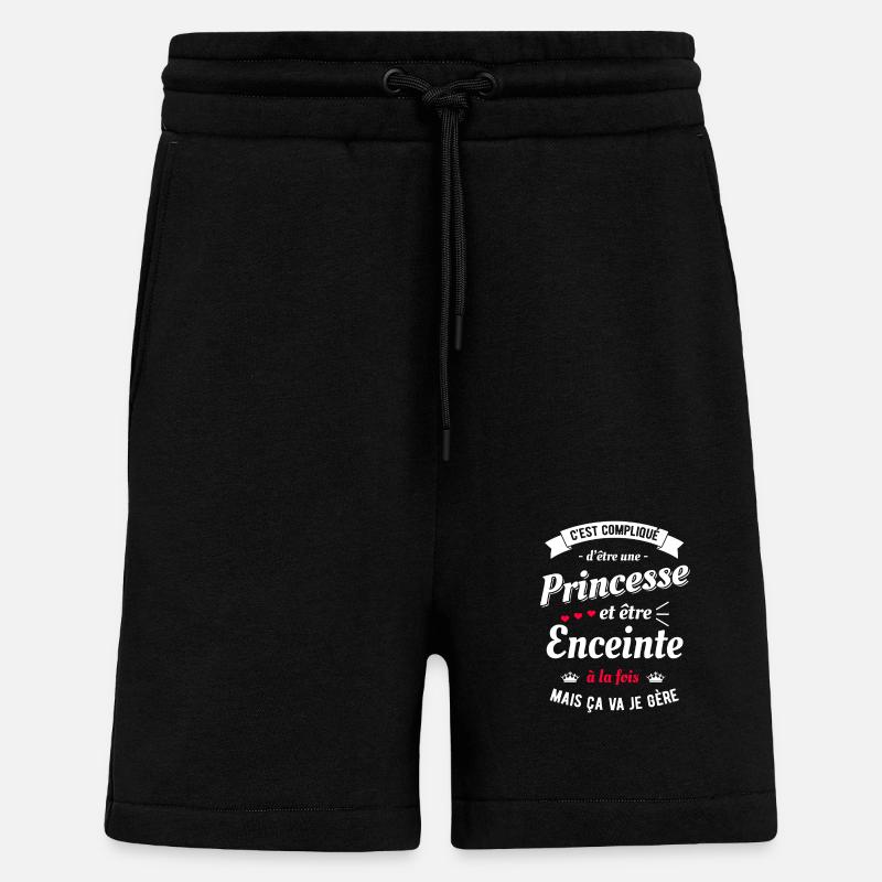 PRINCESSE ET ENCEINTE - Short bio décontracté fabriqué en UE - SOLID BLACK