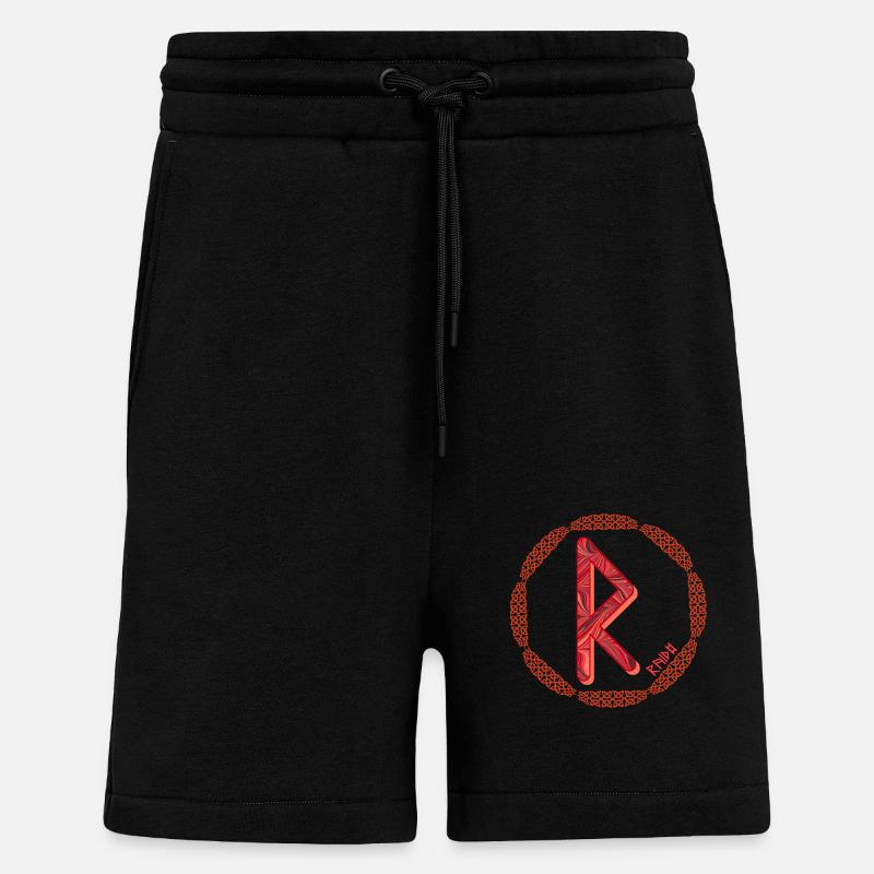 rune raido e 18 - Short bio décontracté fabriqué en UE - SOLID BLACK