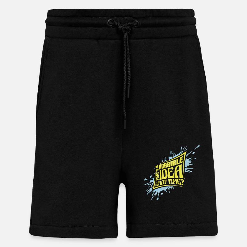 C’est une idée horrible - Short bio décontracté fabriqué en UE - SOLID BLACK